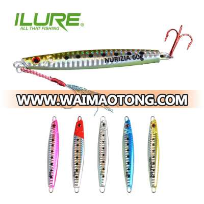 ilure Metal Jig fishing lure 25g 30g 40g 80g jigging Pesca with hooks