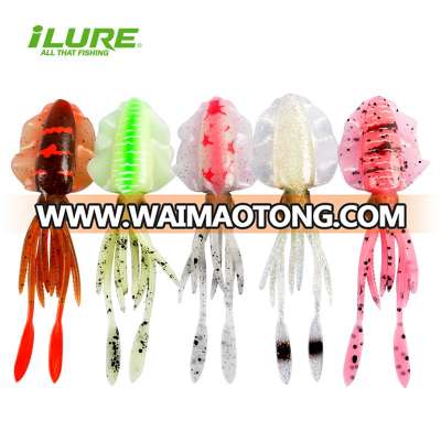 ilure 145mm16gFishing lifelike ultimate squid soft lures baits UV Glow Octopus pesca Calamar sea fishing wobbler bait squid jigs