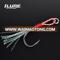 ilure fishing hook jig Hooks Assist hook with feather high Carbon Steel fishing hooks