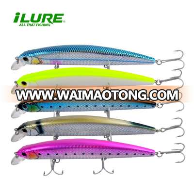 ILURE ck130 Sinking Fishing lure Minoow 130mm 20g three treble hooks artificial Hard Plastic lures